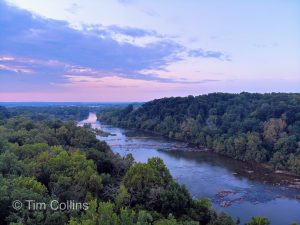 Rappahannock River by drone in Fredericksburg VA