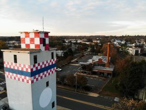 Purina building by drone in Fredericksburg VA