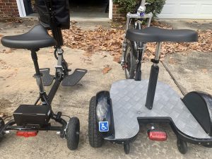 Comparisons of seat heights of scooters